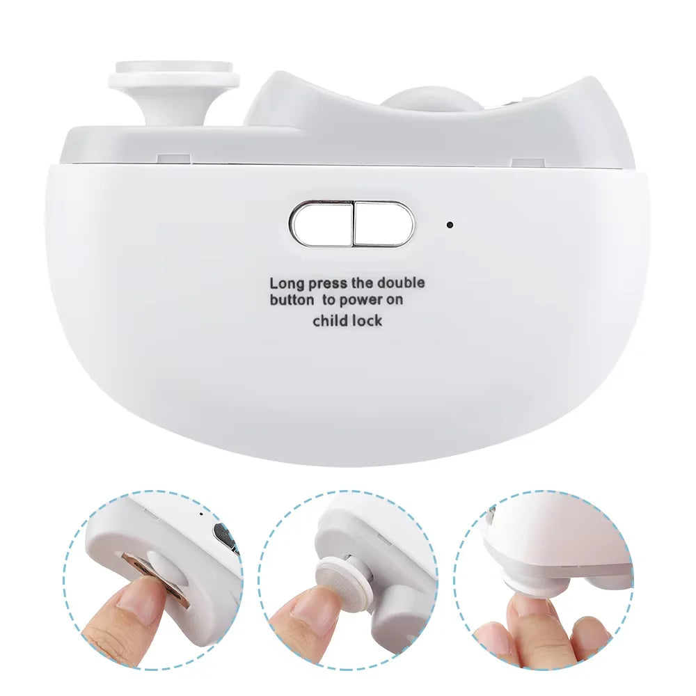 Electric Nail Clippers With Light Automatic Anicure Trimmer Adult Baby Fingernail Toe Scissors Pedicure Polishing Nails Cutter