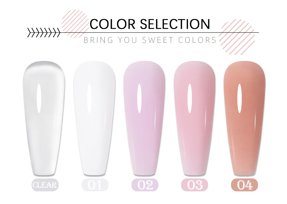 Poly Nail Gel 30ML Acrylic Gel Finger Extension Transparent Jelly Nail Art Extension Quick Building Soak Off UV