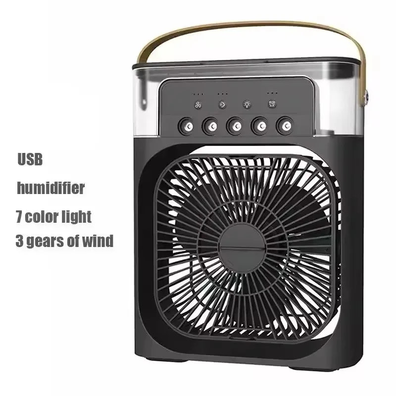 2025 portable three in one fan, air conditioner, small household air cooler, night LED light, humidifier, air conditioner, house