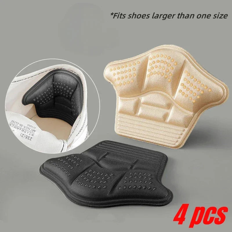 4Pcs Heel Stickers Heel Protectors Sneaker Shrinking Size Insoles Anti-wear Feet Heel Shoes Protector Sticker Patch Repair Pads