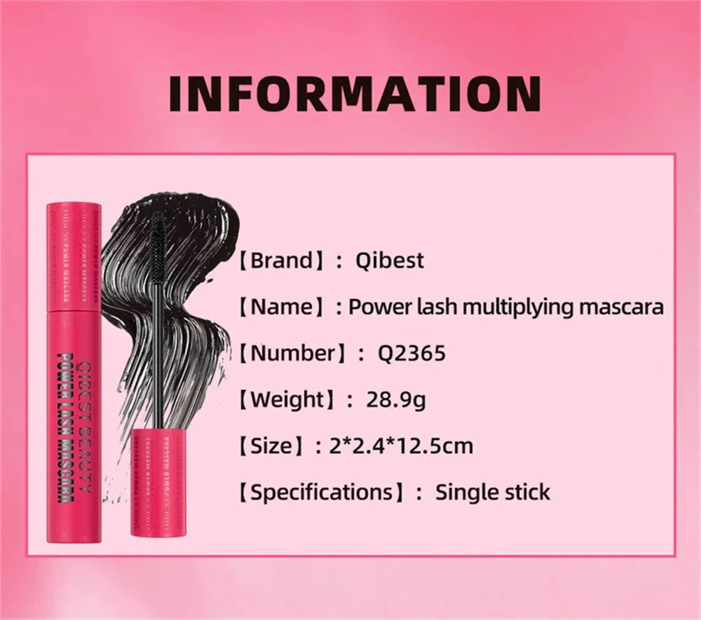 Eyelashes Lengthening Mascara Waterproof Long Lasting Silky Lash Black Eyelashes