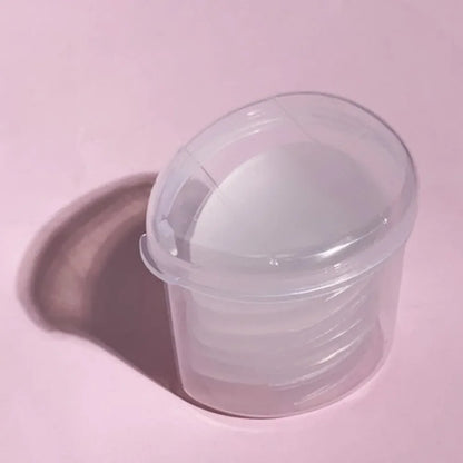 1/6pcs Mini Silicone Fingertips Powder Puff Transparent No Powder Eating Powder Cosmetic Puff Reusable Makeup Tool Jelly Puff