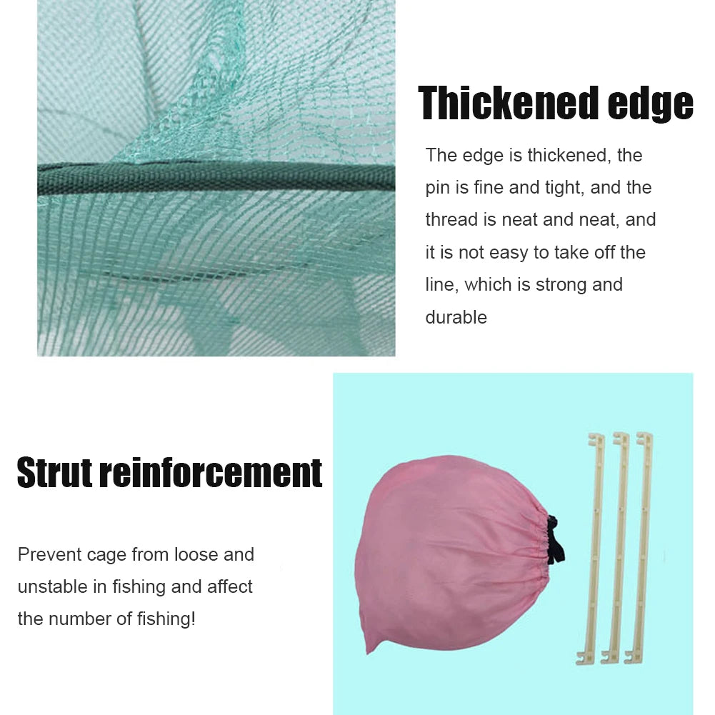 Automatic Fishing Net Shrimp Cage Foldable Fish Crab Trap Cast Fishing Network