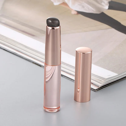 Soft Silicone Lip Brush With Dust Proof Cover Round Head Lipstick Applicator