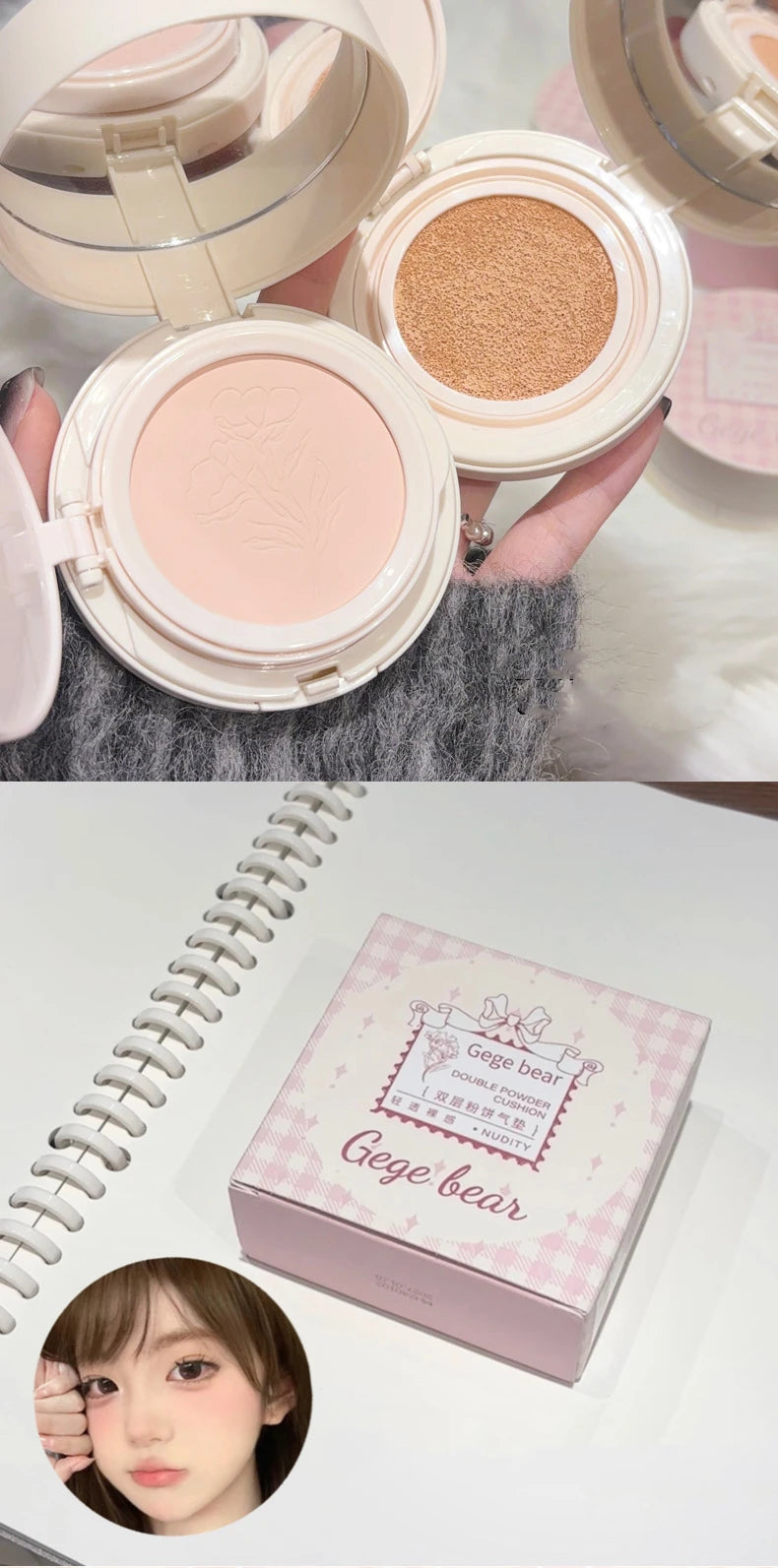 Matte Face Pressed Powder Oil Control Natural Full Coverage Moisturizing