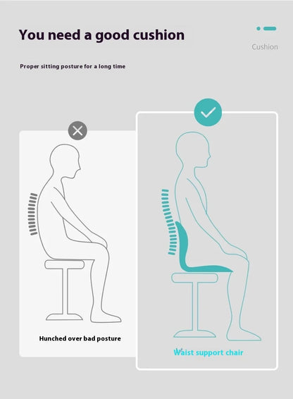 Waist Pad Office Memory Sponge Breathable Long Sitting Without Tiring