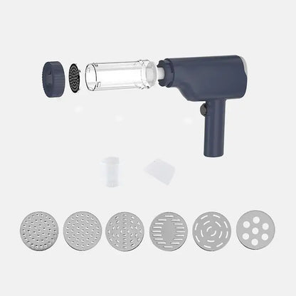 Handheld Electric Noodle Machine Cordless Noodle Press Automatic Pasta Maker with 6 Moulds Kitchen Smart Noodle Maker