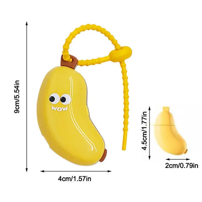 Portable Banana Shape Toothbrush Case Cap Brush Protect 2in1