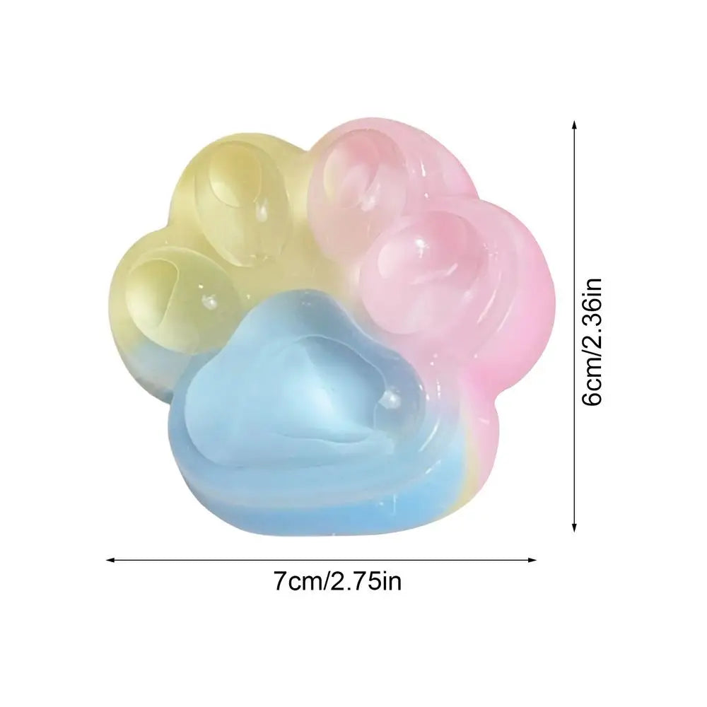 Cat Paw Squeeze Toy  Large Squeeze Cat Paw Toys Silicone PVC  Toys Sticky Soft Pinching  Decompressing Toy for Stress Relief