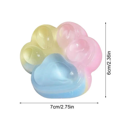 Cat Paw Squeeze Toy  Large Squeeze Cat Paw Toys Silicone PVC  Toys Sticky Soft Pinching  Decompressing Toy for Stress Relief