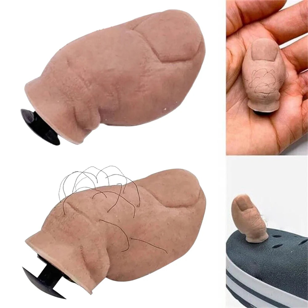 1/5 Pcs Big Toe Croc Charm with Hairy 3D Shoes Toes Charms DIY Shoes Accessories for Women Men DIY Unique Shoe Decoration Charms