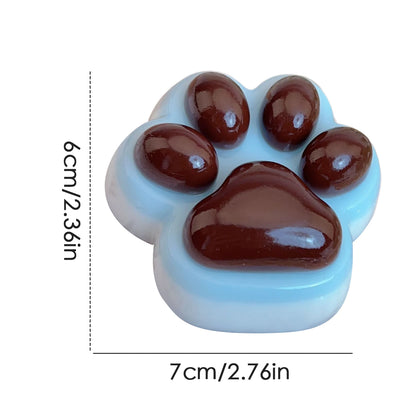 Cat Paw Squeeze Toy  Large Squeeze Cat Paw Toys Silicone PVC  Toys Sticky Soft Pinching  Decompressing Toy for Stress Relief