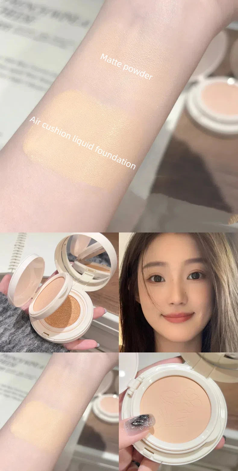 Matte Face Pressed Powder Oil Control Natural Full Coverage Moisturizing