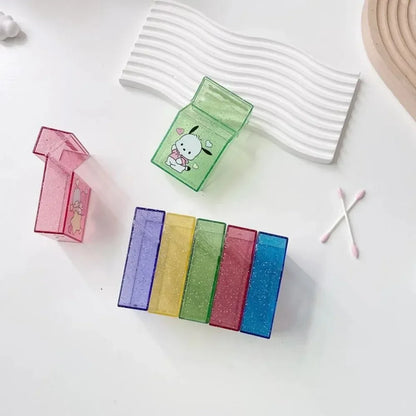 Cute Kuromi Cigarette Case , Hello Kitty Cinnamoroll Melody Anti-Crush Protection Smoking Card Photo Storage Box Girl's Gifts