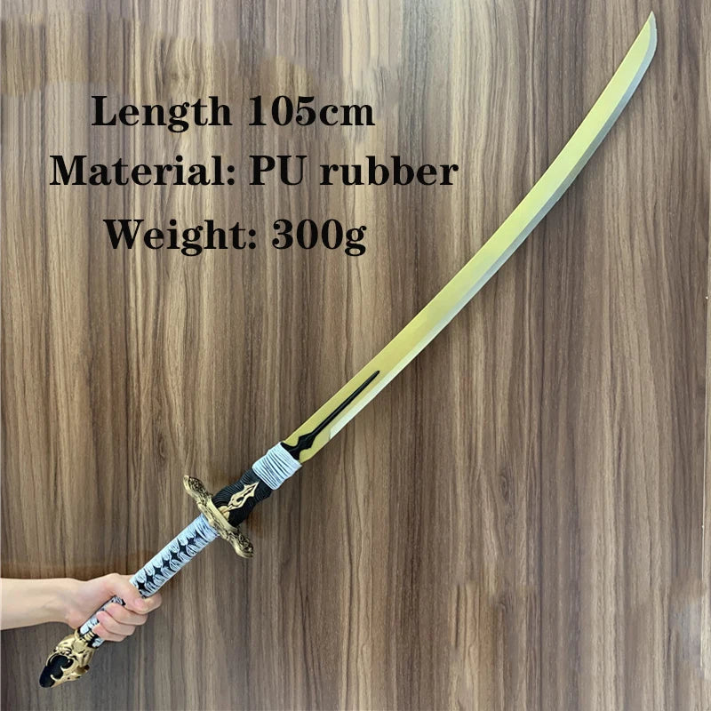 Nier: Automata 2B Cosplay Katana Weapon Props Sword Game Cosplay Weapons Sliver And Golden Wooden Halloween Prop