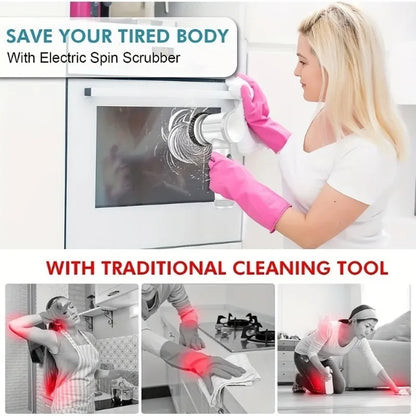 Handheld Electric Cleaning Brush 5 In 1 Kitchen Cleaning Brush USB Rechargeable Electric Rotary Scrubber Household Cleaning Tool