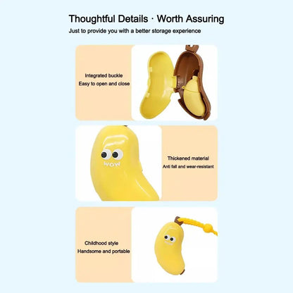 Portable Banana Shape Toothbrush Case Cap Brush Protect 2in1