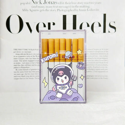 Cute Kuromi Cigarette Case , Hello Kitty Cinnamoroll Melody Anti-Crush Protection Smoking Card Photo Storage Box Girl's Gifts