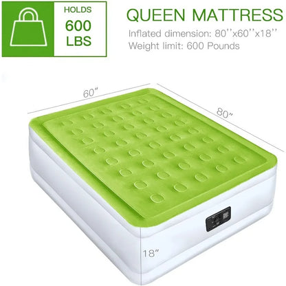 Size Air Mattress with Built in Pump Raised Inflatable Bed
