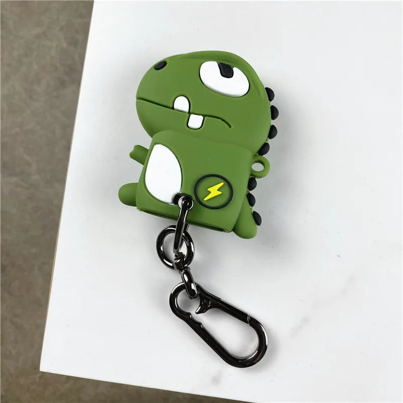 Cartoon Dinosaur for Hyundai Creta Ix35 Ix45 I10 I30 I40 Tucson Santa Fe Rena Sonata Elantra 3 4 Button Car Key Case Cover Fob