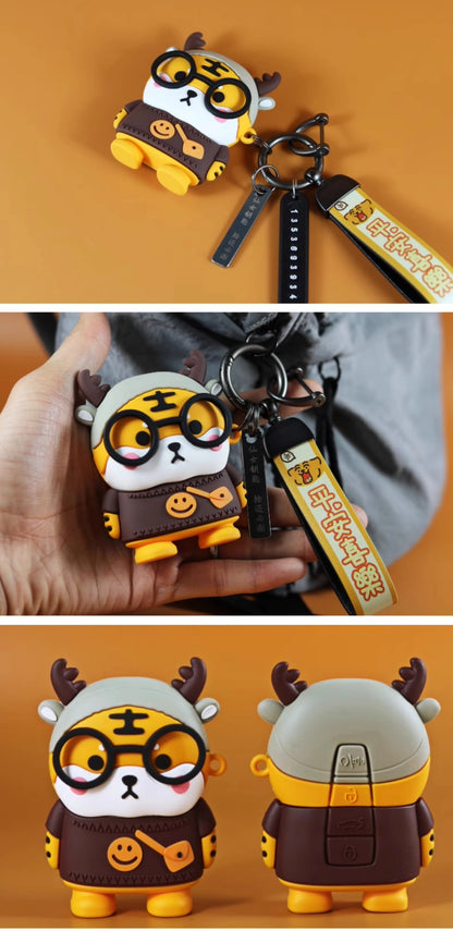 Cute Tiger Dinosaur Panda Car Key Covers Accessories