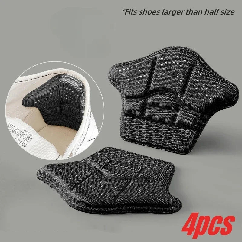 4Pcs Heel Stickers Heel Protectors Sneaker Shrinking Size Insoles Anti-wear Feet Heel Shoes Protector Sticker Patch Repair Pads