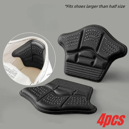 4Pcs Heel Stickers Heel Protectors Sneaker Shrinking Size Insoles Anti-wear Feet Heel Shoes Protector Sticker Patch Repair Pads