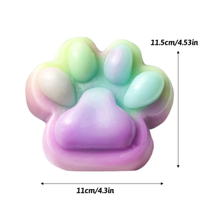 Cat Paw Squeeze Toy  Large Squeeze Cat Paw Toys Silicone PVC  Toys Sticky Soft Pinching  Decompressing Toy for Stress Relief