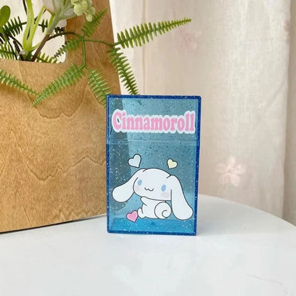 Cute Kuromi Cigarette Case , Hello Kitty Cinnamoroll Melody Anti-Crush Protection Smoking Card Photo Storage Box Girl's Gifts