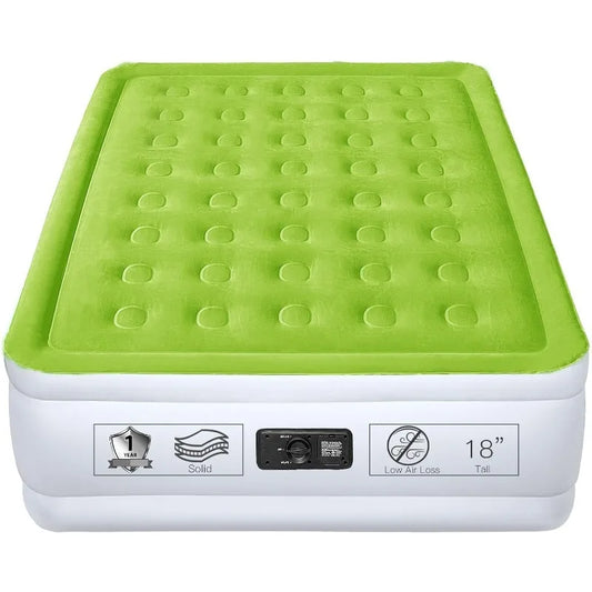 Size Air Mattress with Built in Pump Raised Inflatable Bed