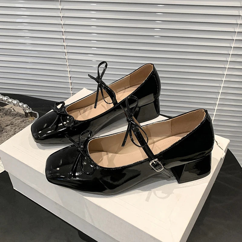 Mary Jane Shoes Fashion Butterfly-knot