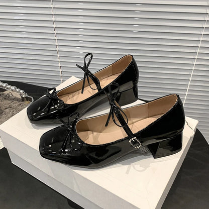 Mary Jane Shoes Fashion Butterfly-knot