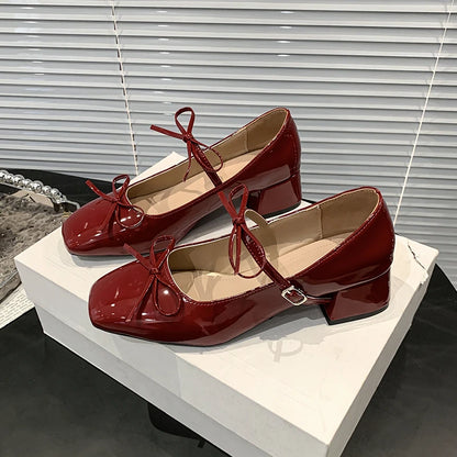 Mary Jane Shoes Fashion Butterfly-knot