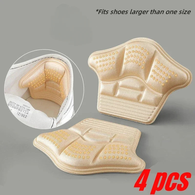 4Pcs Heel Stickers Heel Protectors Sneaker Shrinking Size Insoles Anti-wear Feet Heel Shoes Protector Sticker Patch Repair Pads