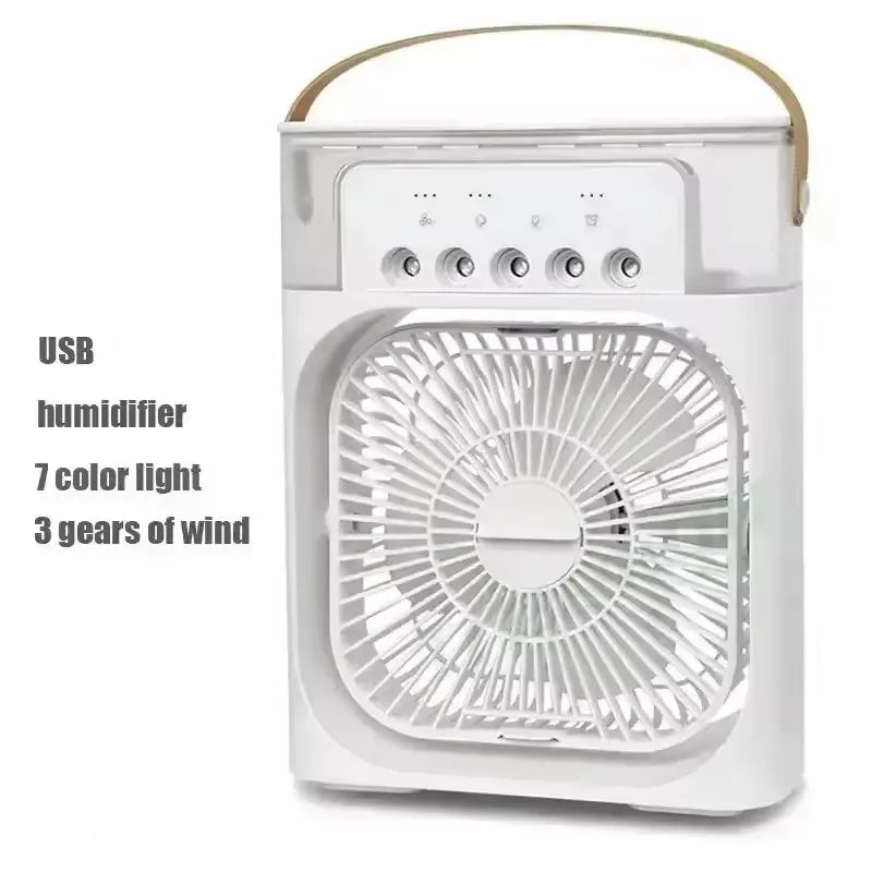 2025 portable three in one fan, air conditioner, small household air cooler, night LED light, humidifier, air conditioner, house