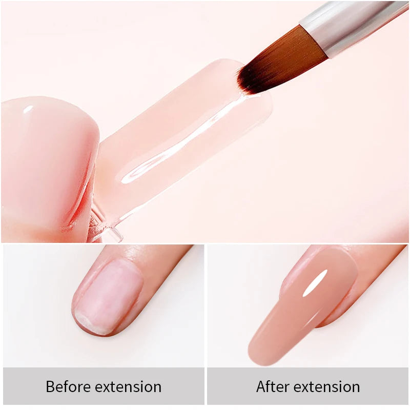 Poly Nail Gel 30ML Acrylic Gel Finger Extension Transparent Jelly Nail Art Extension Quick Building Soak Off UV