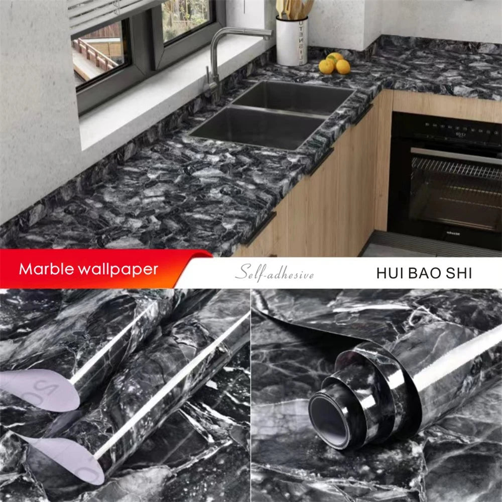 Marble Kitchen Oil-Proof Film Stove Waterproof Moisture-Proof
