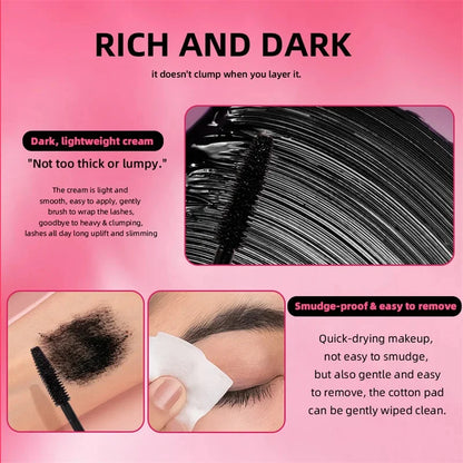 Eyelashes Lengthening Mascara Waterproof Long Lasting Silky Lash Black Eyelashes
