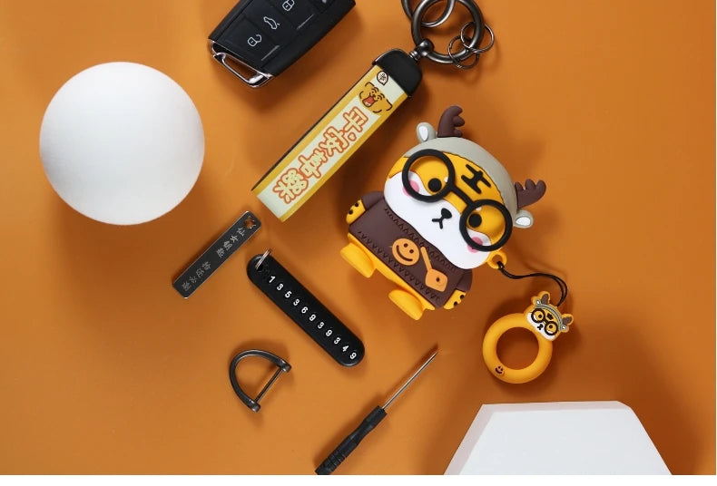 Cute Tiger Dinosaur Panda Car Key Covers Accessories