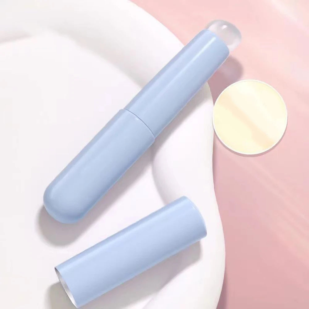 Soft Silicone Lip Brush With Dust Proof Cover Round Head Lipstick Applicator