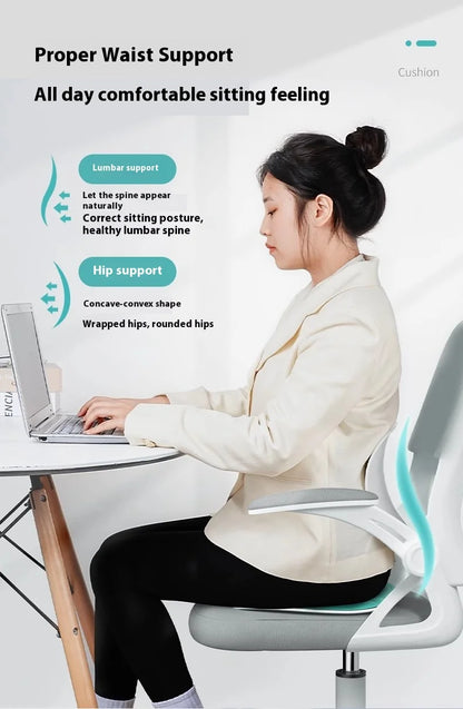 Waist Pad Office Memory Sponge Breathable Long Sitting Without Tiring