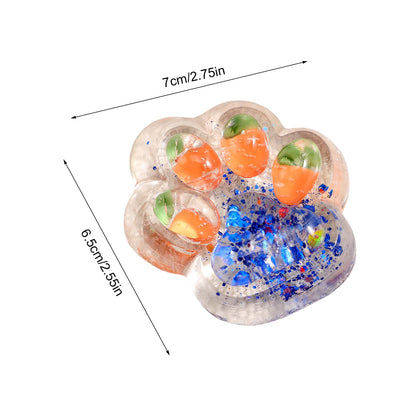 Cat Paw Squeeze Toy  Large Squeeze Cat Paw Toys Silicone PVC  Toys Sticky Soft Pinching  Decompressing Toy for Stress Relief