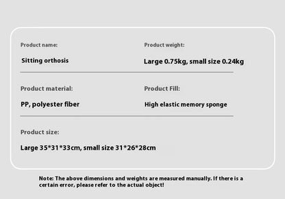 Waist Pad Office Memory Sponge Breathable Long Sitting Without Tiring