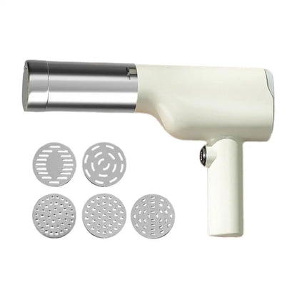 Handheld Electric Noodle Machine Cordless Noodle Press Automatic Pasta Maker with 6 Moulds Kitchen Smart Noodle Maker