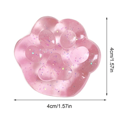 Cat Paw Squeeze Toy  Large Squeeze Cat Paw Toys Silicone PVC  Toys Sticky Soft Pinching  Decompressing Toy for Stress Relief
