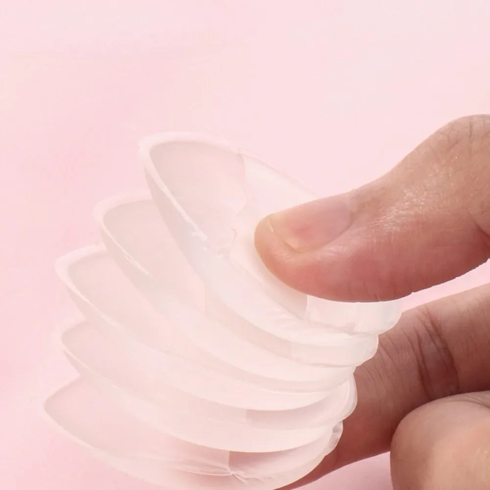 1/6pcs Mini Silicone Fingertips Powder Puff Transparent No Powder Eating Powder Cosmetic Puff Reusable Makeup Tool Jelly Puff