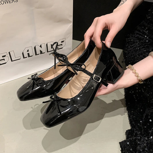 Mary Jane Shoes Fashion Butterfly-knot