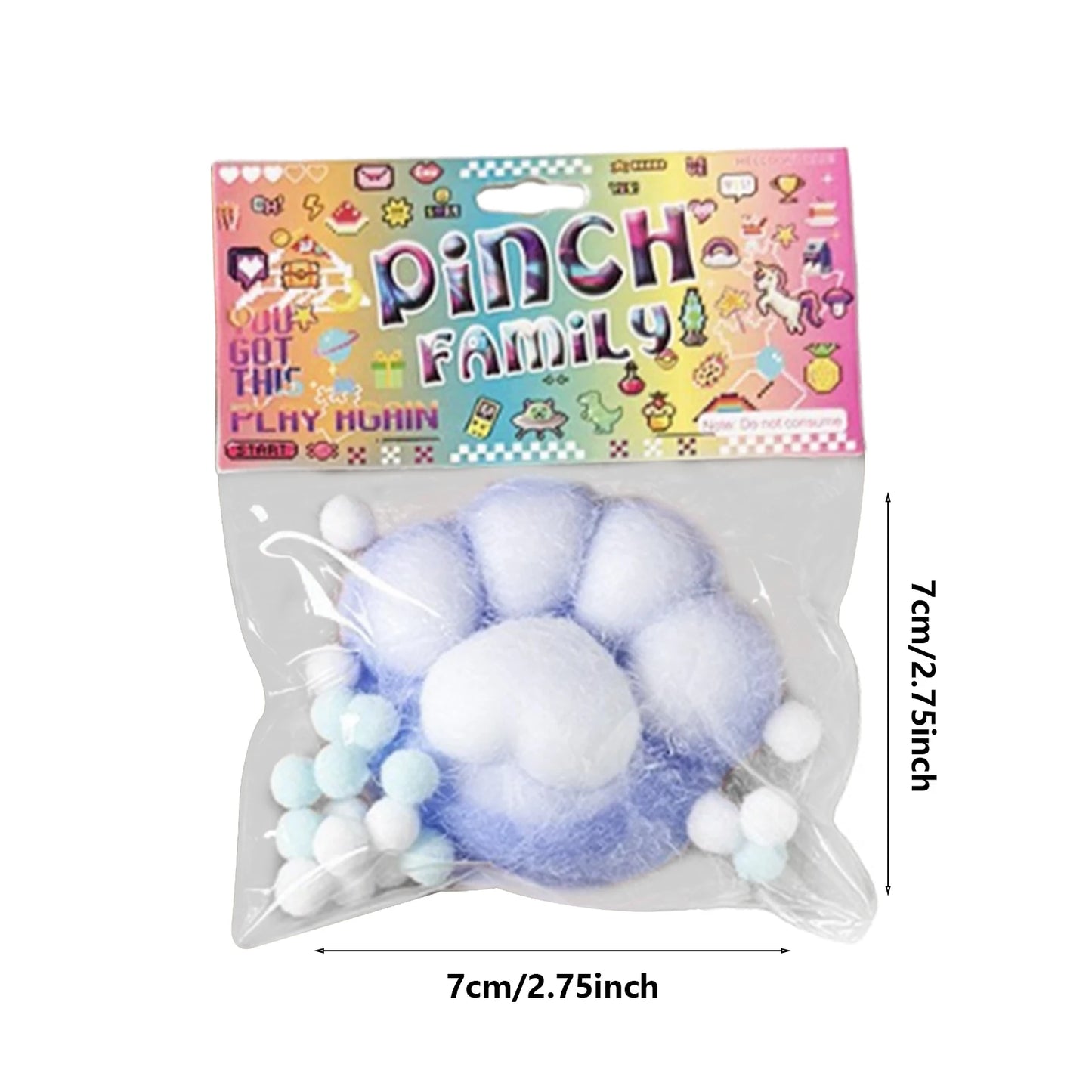 Cat Paw Squeeze Toy  Large Squeeze Cat Paw Toys Silicone PVC  Toys Sticky Soft Pinching  Decompressing Toy for Stress Relief