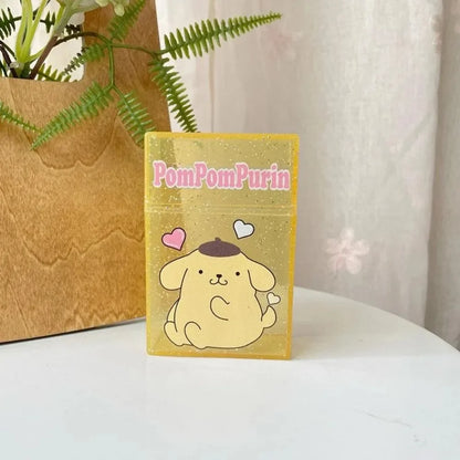 Cute Kuromi Cigarette Case , Hello Kitty Cinnamoroll Melody Anti-Crush Protection Smoking Card Photo Storage Box Girl's Gifts