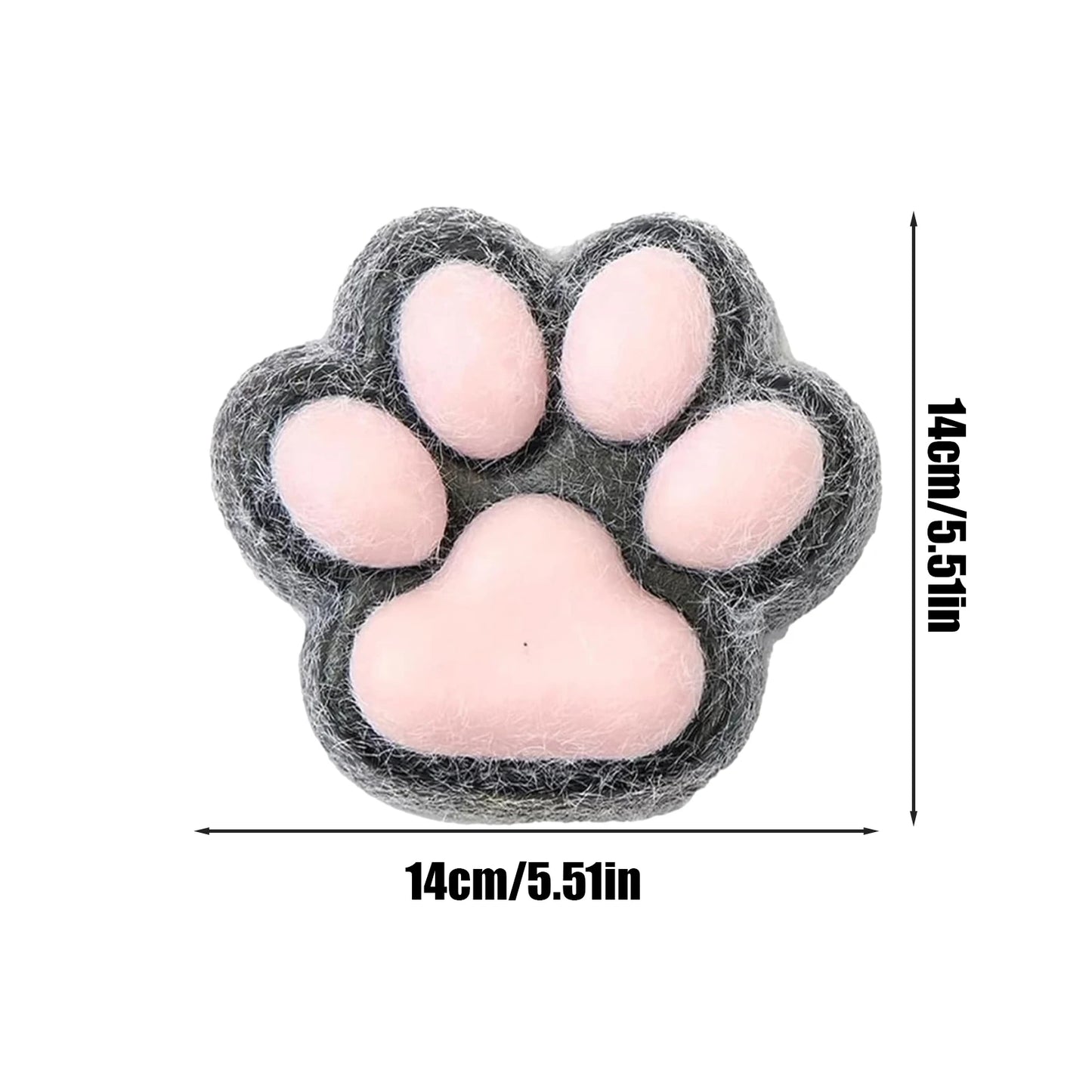 Cat Paw Squeeze Toy  Large Squeeze Cat Paw Toys Silicone PVC  Toys Sticky Soft Pinching  Decompressing Toy for Stress Relief